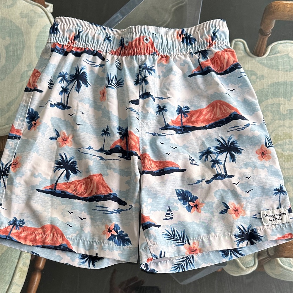 Abercrombie Kids Cream Textured Shorts